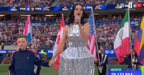 Katy Perry, la ceremonia de deschidere a CM 2026 din SUA. Foto: captură X/@katydailybrasil