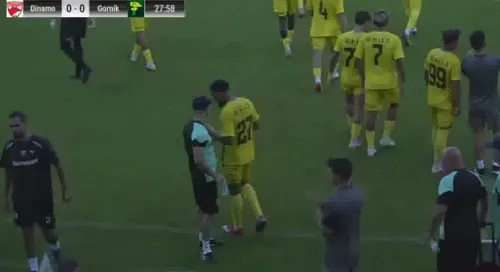 Nuno Campos, indicații la tablă în primul amical al lui Dinamo. Foto: Captură YouTube @48tv