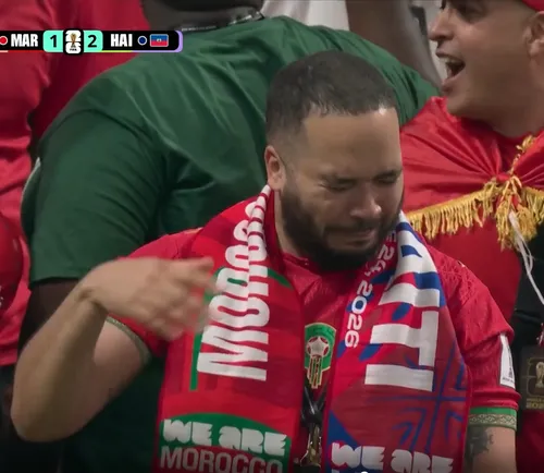 Uluit de adversar    FOTO.   Reacția inedită a unui   fan din Maroc,  după golul fabulos marcat de Haiti la CM 2026