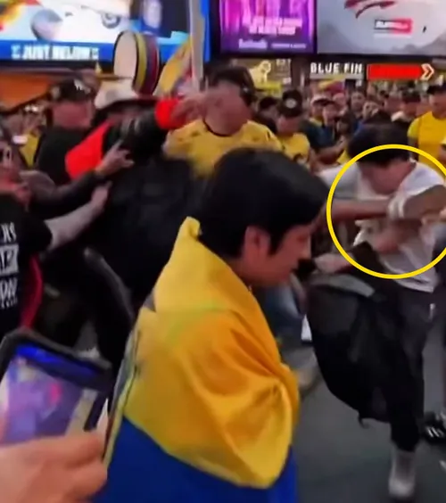 Scandal la CM 2026    VIDEO.   Fanii Ecuadorului   s-au luat la bătaie  în Times Square, înaintea partidei decisive cu Germania