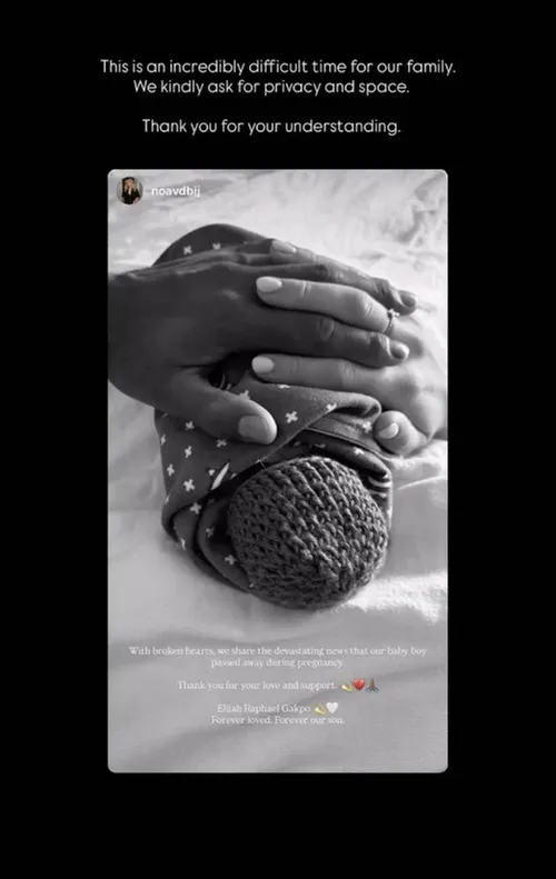 Mesajul postat de iubita lui Cody Gakpo după pierderea sarcinii. Foto: InstaStory