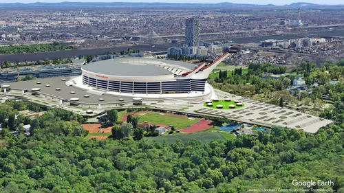 Stadion din Star Trek    FOTO.  Mega proiect unic de 700 mil. €! Arenă cu 60.000 de locuri pentru   fotbal, concerte și... sărituri cu schiurile!