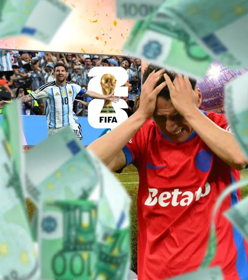 Un meci la Mondial, cât un stadion în România!   O singură partidă de la CM valorează, din drepturile TV,   mai mult decât veniturile FCSB din cel mai bun an