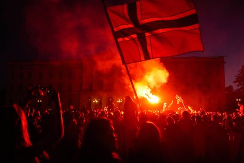 Suporterii Norvegiei au invadat străzile din Oslo / foto: IMAGO