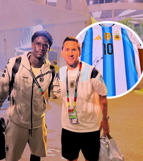 Joao Paulo, față în față cu Messi    FOTO:   Ce a primit jucătorul FCSB de la   starul Argentinei