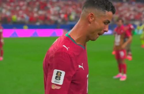 Cristiano Ronaldo a izbucnit în lacrimi la finalul meciului cu Spania. Foto: captură X/@panditfootball