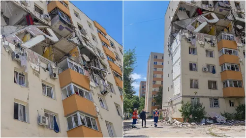 ESENȚIAL | Încep lucrările de punere în siguranță a blocului din Rahova afectat de explozie. La sfârșitul verii, locatarii ar putea să intre în apartamentele lor