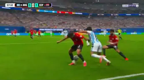 Golul anulat de arbitrul Francois Letexier în meciul Egipt - Argentina. Foto: Captură „X” @bouncenetworks