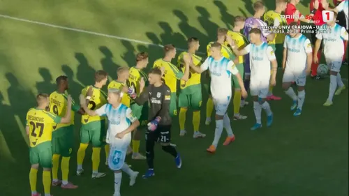 Mekvabishvili și Romanchuk au refuzat să dea mâna cu adversarii înainte de meciul cu Vitebsk din Liga Campionilor FOTO Captură video Prima Sport 1