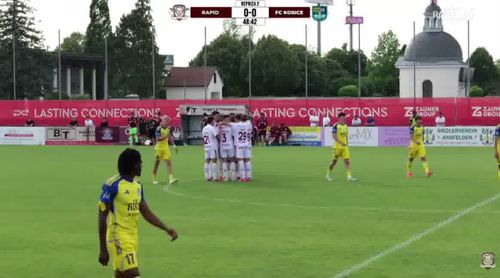 Cătălin Vulturar, gol fabulos împotriva celor de la Kosice. Foto: Captură YouTube, @FCRapid1923