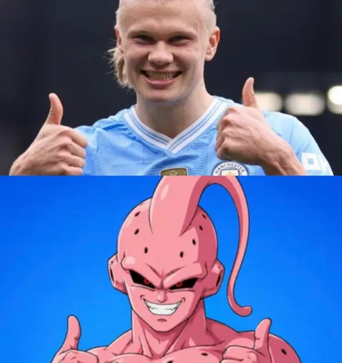 Erling Haaland, comparat cu Majin Buu din seria Dragon Ball. Foto: Instagram/@modernnotoriety