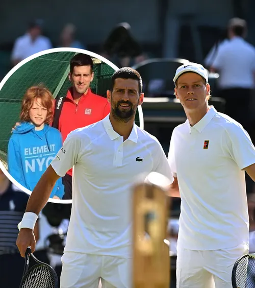 Mai apropiat ca vârstă de fiul lui Nole   Semifinala Wimbledon   Sinner - Djokovic  readuce în atenție o imagine de acum 10 ani și o curiozitate