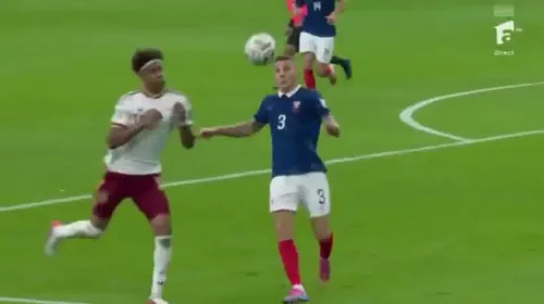 Lamine Yamal a obținut un penalty în Franța - Spania, iar Mikel Oyarzabal a transformat lovitura de la 11 metri. Foto: captură Antena 1