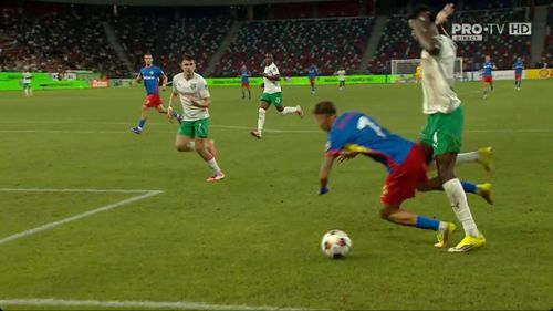 FCSB a cerut penalty în meciul cu Auda FOTO Captură video Pro TV