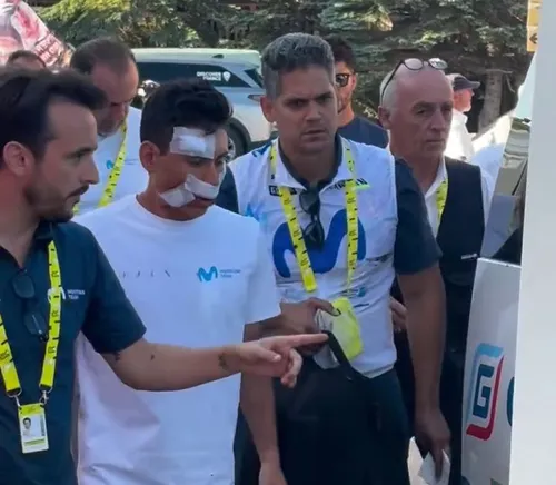 Einer Rubio a intrat în luneta mașinii și a fost nevoit să abandoneze dupa ce un spectator a cazut pe carosabil (11).jpg