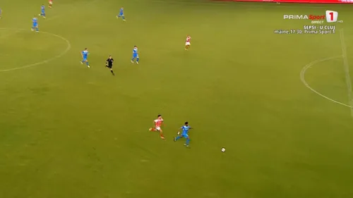 Gafa lui Ronaldo Webster în Dinamo - U Craiova / foto: capturi Prima Sport