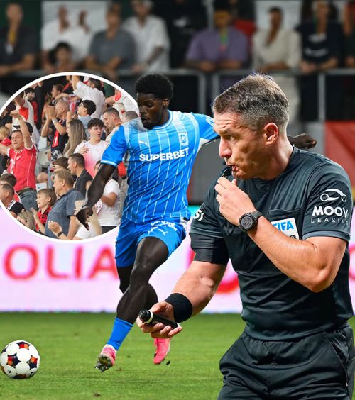 Derby oprit pentru rasism    FOTO:    Nsimba s-a dus direct la Kovacs!  Ce s-a întâmplat la Dinamo - Craiova
