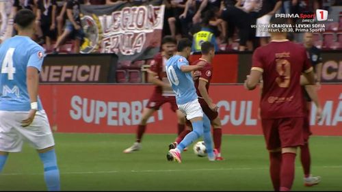 Eliminarea lui Mihai Roman din CFR Cluj - FC Voluntari Foto captură VIDEO Prima Sport jpg