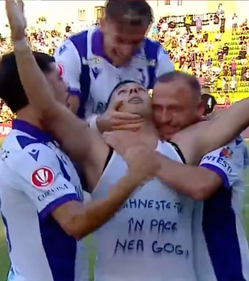 În lacrimi după gol   FOTO.  Fostul dinamovist a marcat și a început să plângă!  I-a dedicat golul maseurului decedat azi,  iar arbitrul i-a dat „galben” imediat
