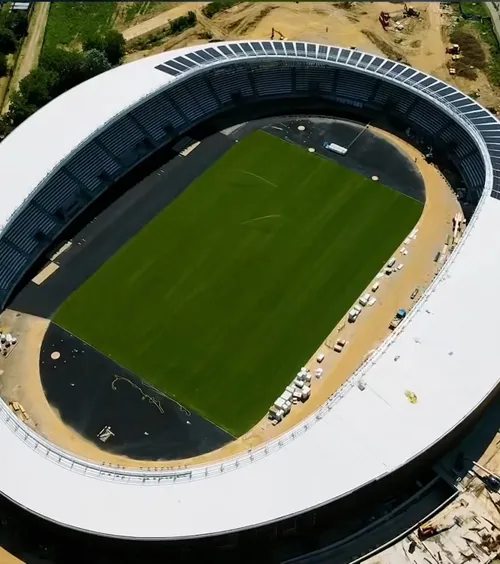 Noul stadion din România, aproape gata   FOTO+VIDEO.  Lucrările au intrat pe ultima sută de metri.  Cum arată acum