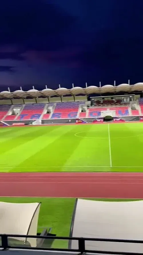 Stadionul „Eugen Popescu” din Târgoviște, pe 8 august 2026. Foto: Facebook/Cristian Daniel Stan