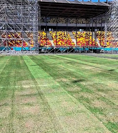 Arena Națională, la 3 luni de la blocare   FOTO:  Cum arată  gazonul  de pe stadion după evenimentele găzduite