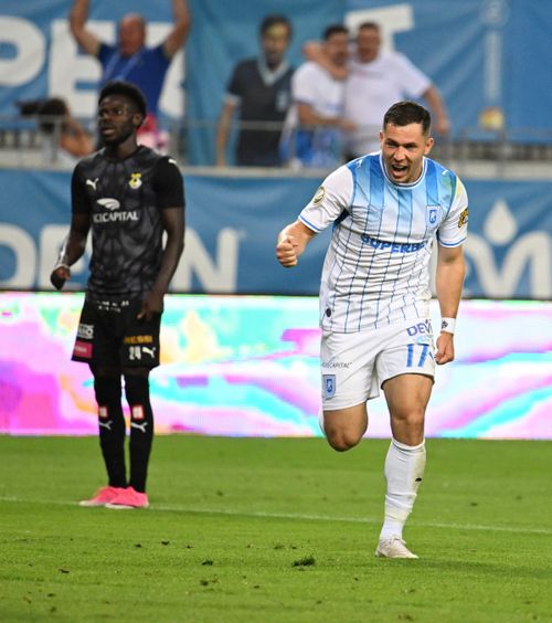 Carlos Mora, ce gol   FOTO.   Racheta de la U Craiova!  A înscris cu un șut senzațional în meciul decisiv din Europa League