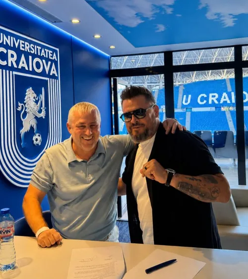 Bobonete a devenit acționar la U Craiova   FOTO.  Cunoscutul actor român e  fan înrăit al grupării din Bănie:  „Jiul îmi curge prin vene în alb-albastru”