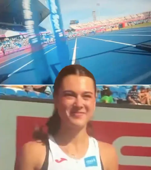 Incident bizar   FOTO.  O dronă  s-a prăbușit  pe pistă chiar înainte de startul cursei la Europenele de atletism