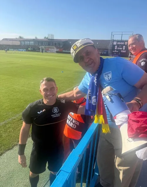 Istvan Kovacs, la centru în meciul FC Voluntari - Petrolul. Foto: Instagram @gicastan.voluntari
