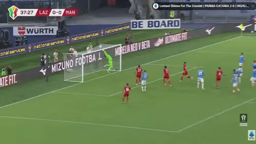 Rareș Ilie, aproape de gol în Lazio - Mantova 0-2. Foto: captură YouTube / @seriea