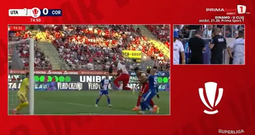 Golul lui Benga, anulat după un ofsaid la Abdallah. Foto: captură Prima Sport 1