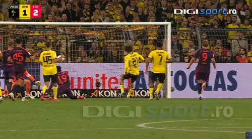 Golul lui Silva pentru 2-1. Foto: captură YouTube/Digi Sport