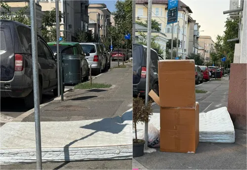 FOTO | "Dormitorul Împuțit", cel mai ciudat colț de stradă din București. E-n Colentina-Tei și, în fiecare zi, aici mai apărea câte ceva: o saltea, niște cutii misterioase, nelipsiți saci