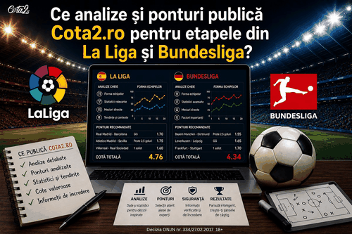 Ce analize și ponturi publică Cota2.ro  pentru etapele din  LaLiga și Bundesliga ?