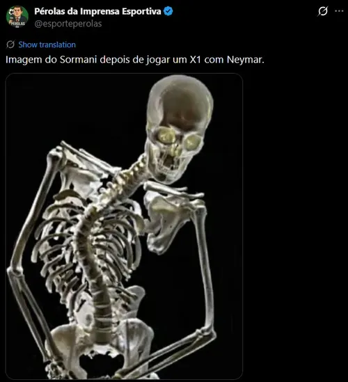 Imagine cu Sormani după duelul 1 la 1 cu Neymar (FOTO: captură X)