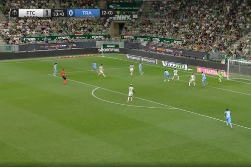 Ferencvaros - Trabzonspor. Golul marcat de Marius Corbu Foto captură VIDEO reedit (7).jpg
