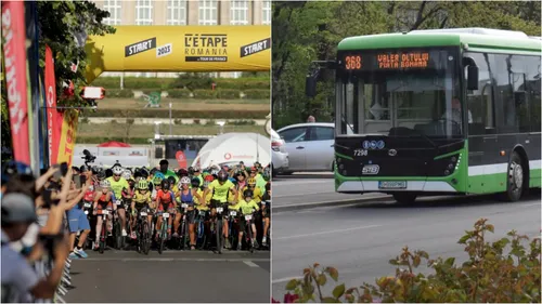 ESENȚIAL | 31 de linii STB, modificate pentru L’Etape Bucharest by Tour de France, în weekend. Alte trei linii navetă vor fi înființate, troleibuzul 90 va fi suspendat