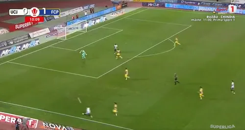 Jovo Lukic, gol de senzație marcat cu Petrolul. Foto: captură Prima Sport 1