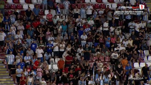 Moment de reculegere în memoria lui Nae Ungureanu la Corvinul - Dinamo (FOTO: captură Prima Sport 1)
