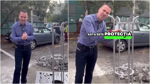 VIDEO | Operațiunea copacii cu armură din Sectorul 3. Dl. Negoiță prezintă un model de gard de metal și vrea părerea bucureștenilor. „Mie îmi place”