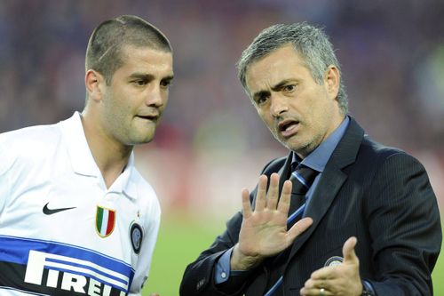 Cristi Chivu și Jose Mourinho FOTO Imago