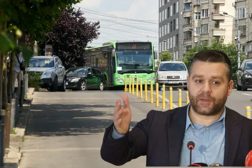 Mesaj matinal al unui bucureștean pentru primarul Ciucu, din stația STB de la Apusului. "De-asta ne urcăm în mașini! S-aveți o zi...."