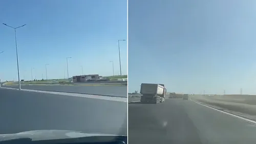 VIDEO  | Drum complet, în premieră cu mașina, pe L3 al A0 Nord - Lotul Leneș din Autostrada Bucureștiului. Oficial MT: Chinezii încă mai au de lucrat la mobilizare