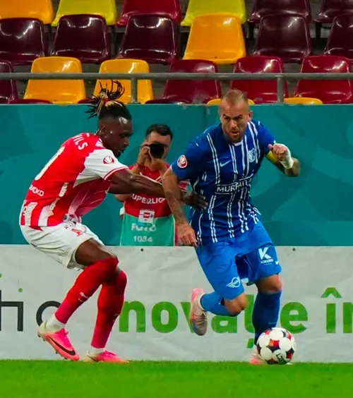 Denis Alibec, eliminat!  Conflict pe tunel la pauza meciului  Dinamo - Farul