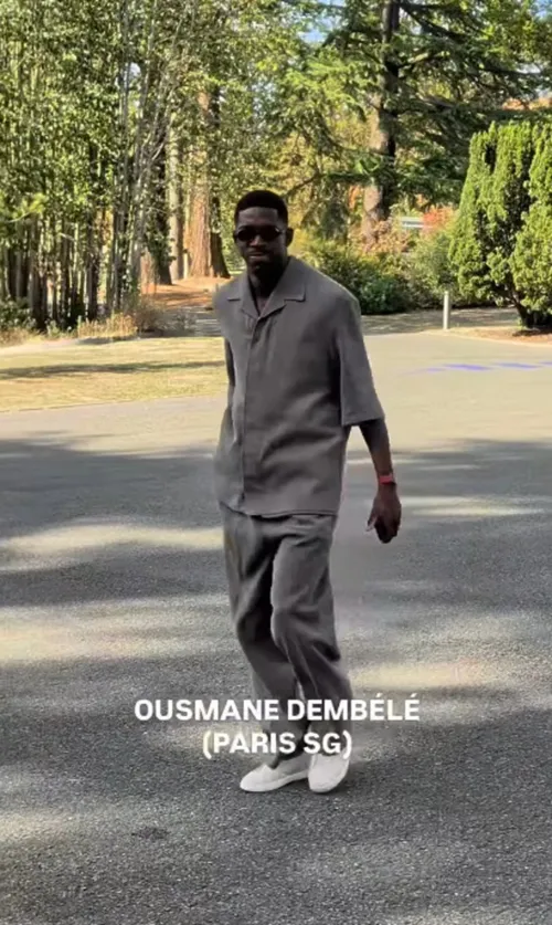 Ousmane Dembele, la baza sportivă de la Clairefontaine. Foto: captură Instagram/equipedefrance