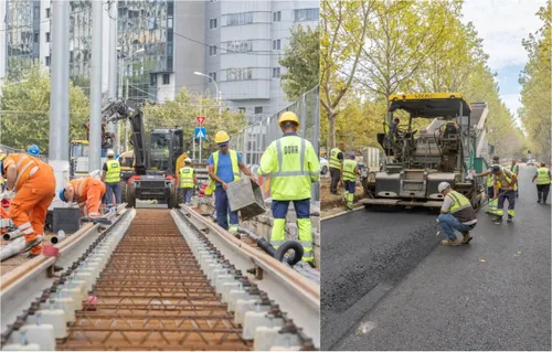 FOTO | Marile blocaje de pe uriașul șantier la șinele de tramvai de pe Lotul 1, coridorul strategic dintre estul Bucureștiului și centru. PMB: Realitatea din teren încurcă planurile