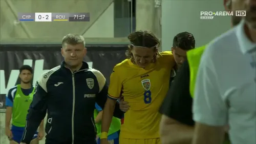 Cipru U21 - România U21 Vulturar s-a accidentat și a fost înlocuit cu Mihai. Captură Pro Arena (10).jpg