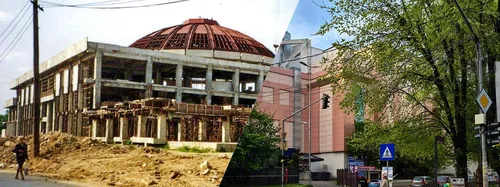 Ce s-a ales de blocurile neterminate din Bucureștiul anilor '90.  Pe gardul Muzeului Suțu, imagini cu transformări uluitoare