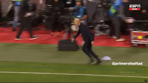Reacția lui Zidane după golul marcat de Olise / foto: capturi video X